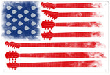 Guitar U.S.A. Flag Sign