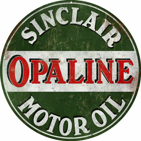 Vintage Sinclair Motor Oil Sign Round 14