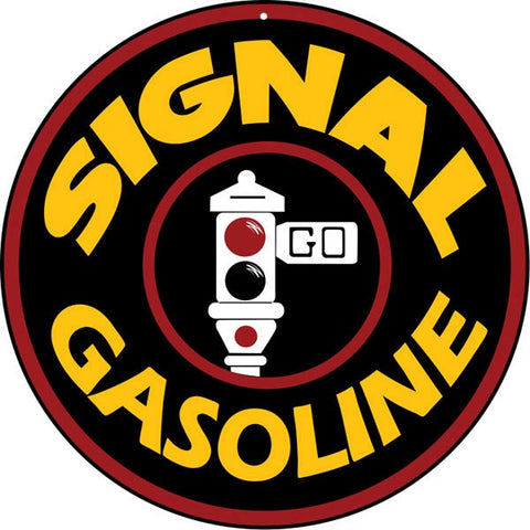 Signal Gasoline Sign 18 Round