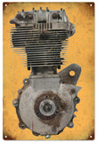 Vintage Motorcycle Engine Sign