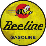 Old Vintage Beeline Gasoline Sign Round 14