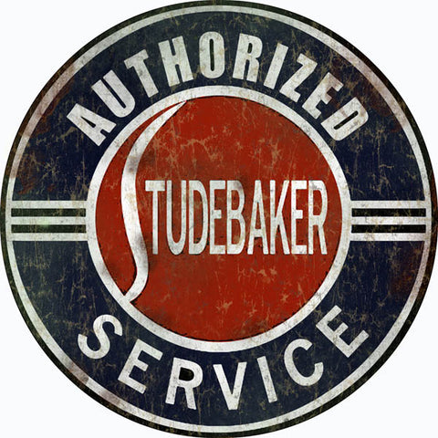 Vintage Studebaker Service Sign 18 Round