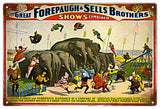 Vintage Forepaugh And SellsBrothers Circus Sign