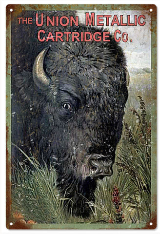 Vintage Union Metallic Cartridge Metal Sign