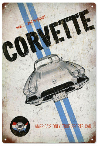 Vintage Corvette Sign
