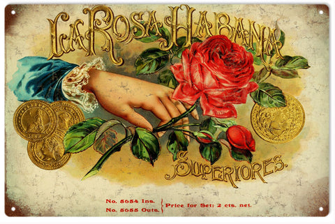 Vintage La Rosa Cigar Sign