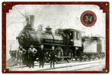 Vintage Baldwin Locomotive Railroad Sign