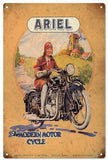 Vintage Ariel Motorcycle Sign