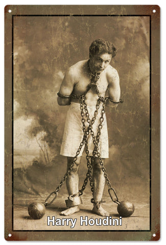 Vintage Harry Houdini Sign