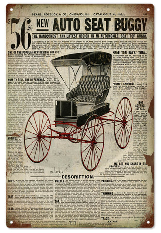Vintage Sears Catalog Buggy Sign