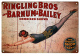 Vintage Ringling Bros Combined Show Circus Sign