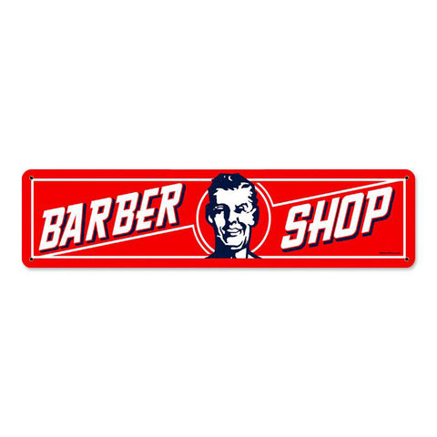 Barber Shop Metal Sign Wall Decor 5 x 20