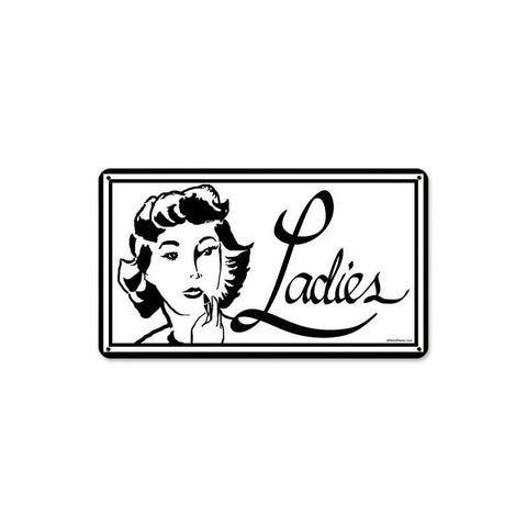 Ladies Metal Sign Wall Decor 8 x 14