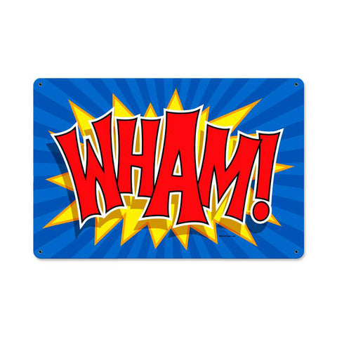 Wham Metal Sign Wall Decor 18 x 12