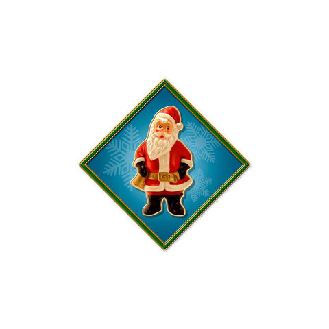 Santa Bell Metal Sign Wall Decor 12 x 12