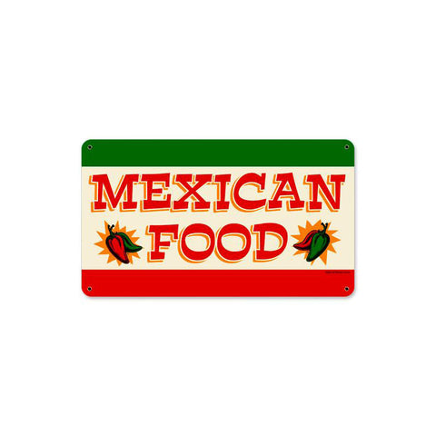 Mexican Food Metal Sign Wall Decor 14 x 8