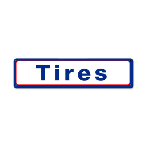 Mobil Tires Metal Sign Wall Decor 20 x 5