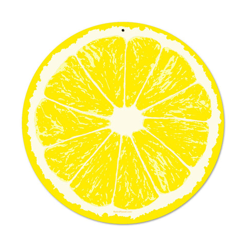 Lemon Metal Sign Wall Decor 14 x 14