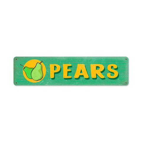 Pears Metal Sign Wall Decor 20 x 5