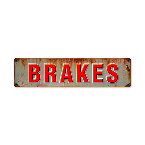 Brakes Metal Sign Wall Decor 20 x 5