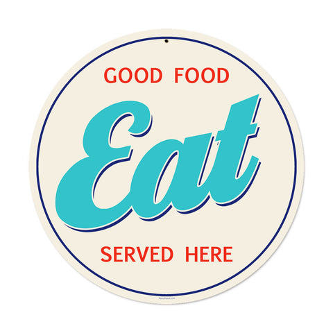 Good Food Eat Metal Sign Wall Decor 14 x 14