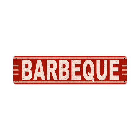 Barbeque Metal Sign Wall Decor 20 x 5