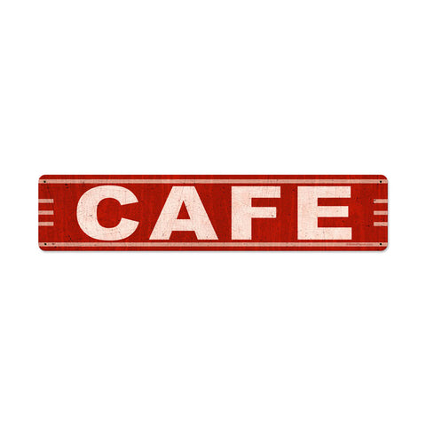 Cafe Metal Sign Wall Decor 28 x 6