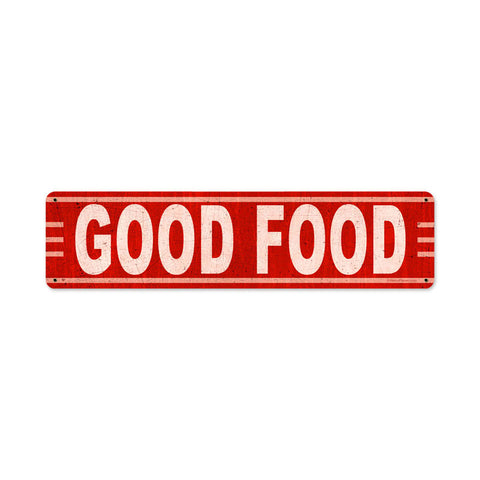 Good Food Metal Sign Wall Decor 20 x 5