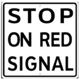 RR-53 Stop On Red Signal Railroad Sign