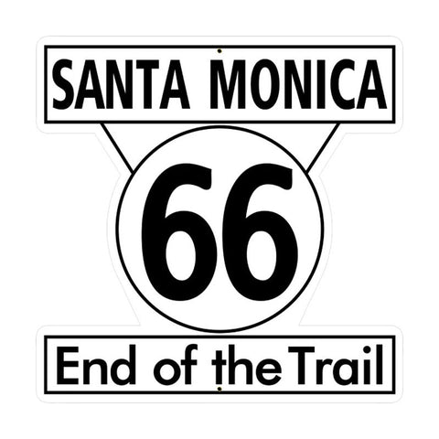 Santa Monica 66 Metal Sign Wall Decor 16 x 16