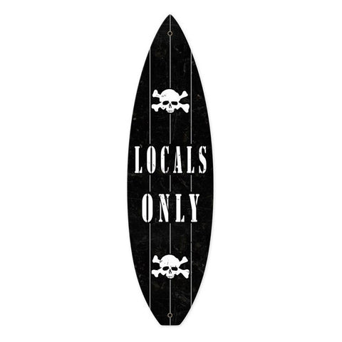 Locals Only Metal Sign Wall Decor 22 x 6