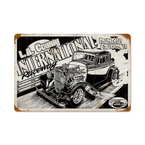 LA County Metal Sign Wall Decor 18 x 12