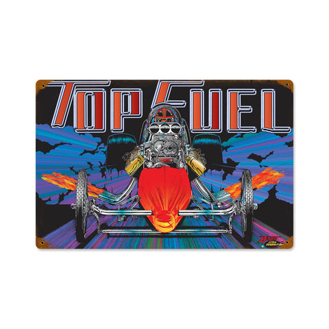 Top Fuel Metal Sign Wall Decor 18 x 12