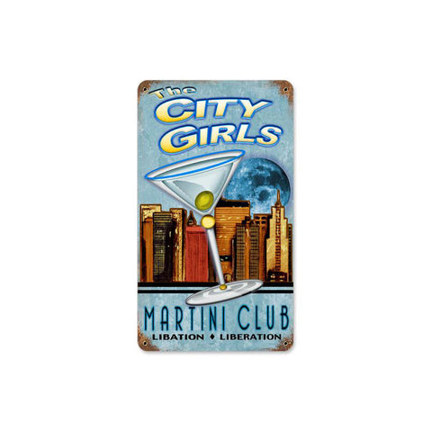 City Girls Metal Sign Wall Decor 8 x 14