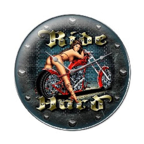 Ride Hard Metal Sign Wall Decor 14 x 14