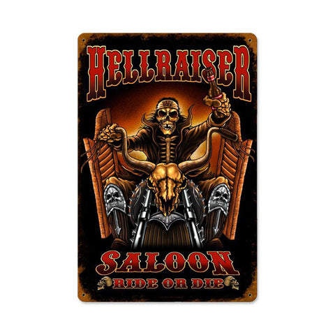 Hell Raiser Metal Sign Wall Decor 12 x 18