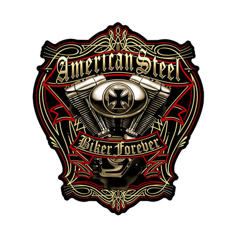 American Iron Metal Sign Wall Decor 15 x 15