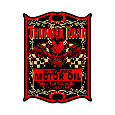 Thunder Road Metal Sign Wall Decor 14 x 19