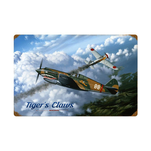 Tigers Claw Metal Sign Wall Decor 24 x 16