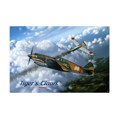 Tigers Claw Metal Sign Wall Decor 36 x 24
