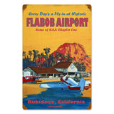 Flabob Airport Metal Sign Wall Decor 12 x 18