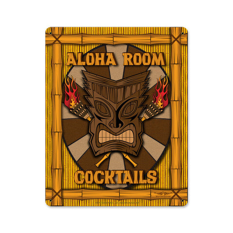 Aloha Room Metal Sign Wall Decor 12 x 18