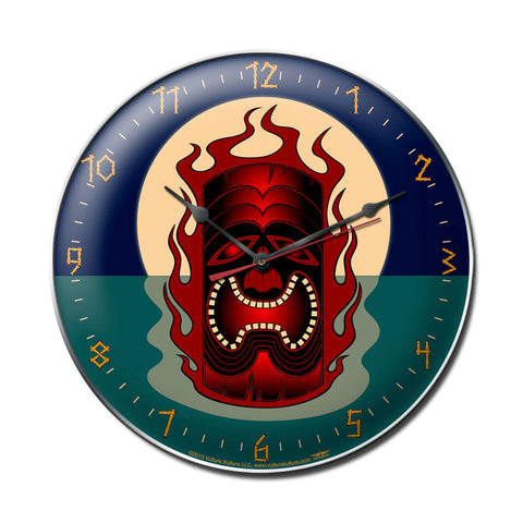 Fire Tiki Metal Sign Wall Decor 14 x 14