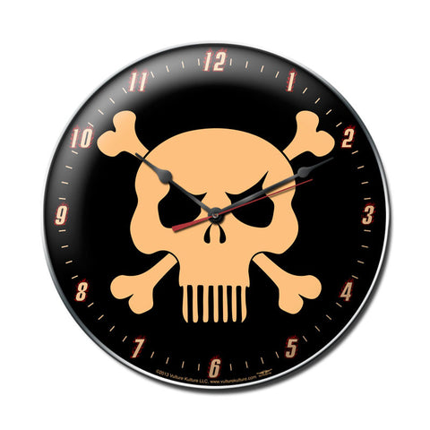 Skull Metal Sign Wall Decor 14 x 14