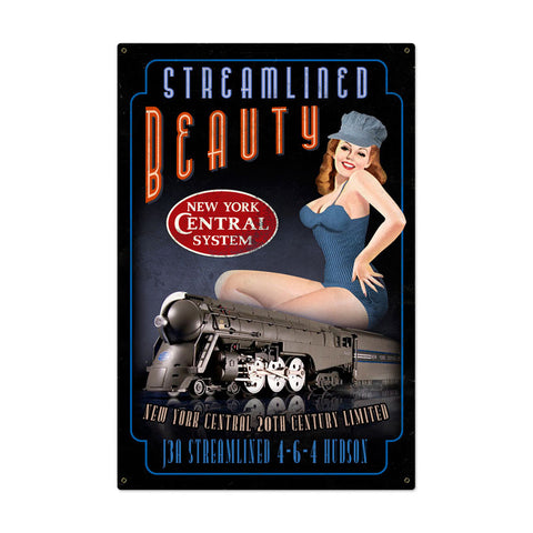 Streamlined Beauty Metal Sign Wall Decor 24 x 36