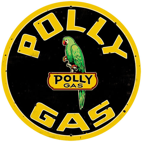 Polly Gas Metal Sign Wall Decor 28 x 28