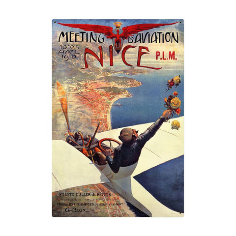 Nice Air Show Metal Sign Wall Decor 24 x 36