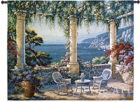 Mediterranean Terrace Wall Tapestry