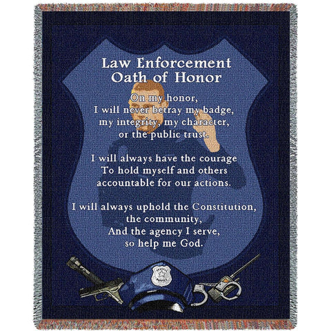 Police Oath Blanket