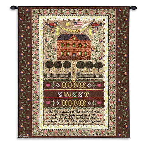 Home Sweet Home Wall Tapestry With Rod